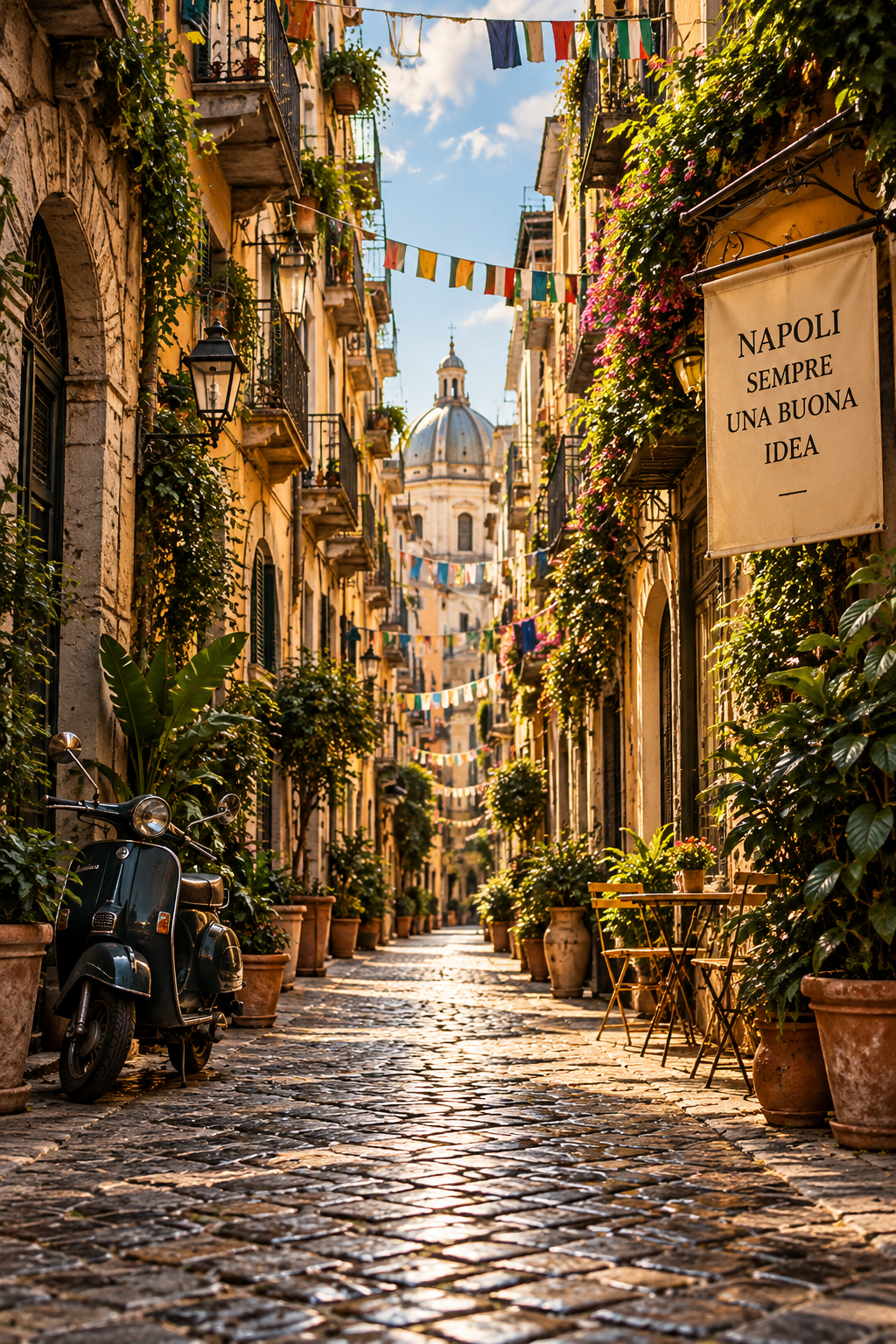 Historic Naples alley — Napoli sempre una buona idea
